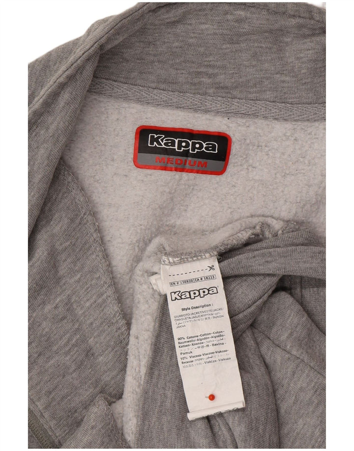 KAPPA Mens Tracksuit Top Jacket Medium Grey Cotton