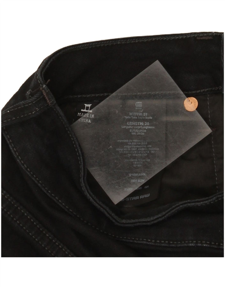 G-Star Herre 3301 Slim Jeans W31 L36 Sort Bomuld