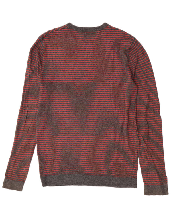 Jack Wills Herre sweater med rund hals XS grå stribet bomuld