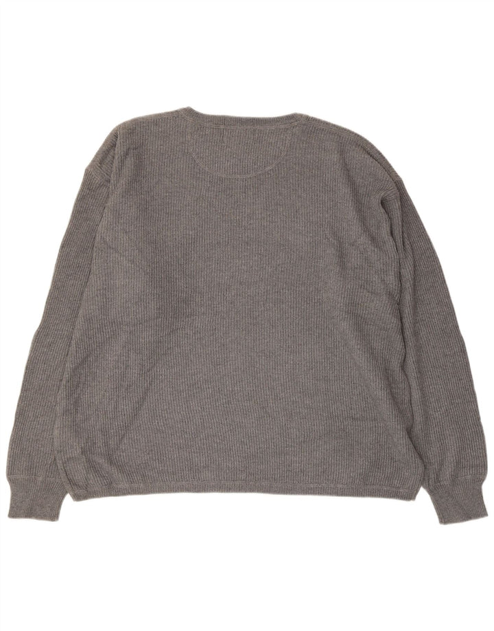 EDDIE BAUER Herre sweater med rund hals XL Grå bomuld