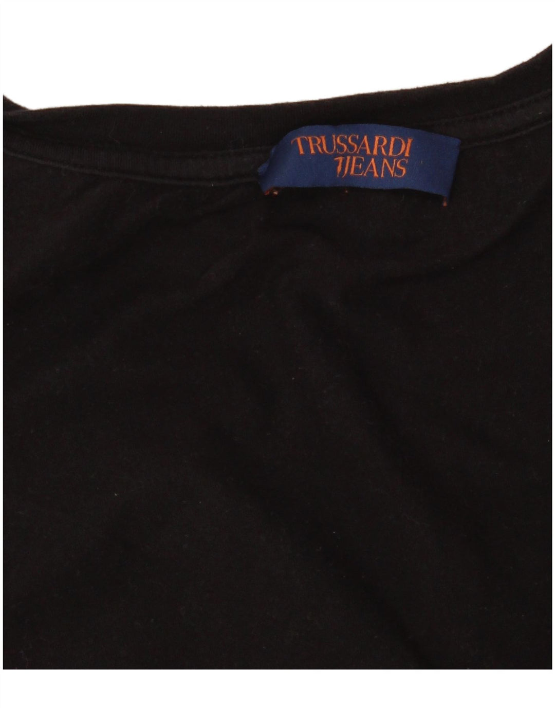 Trussardi Jeans Dame Grafisk T-Shirt Top UK 14 Medium Sort