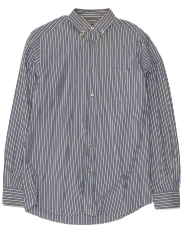 Massimo Dutti Herreskjorte Medium Blå Stribet Bomuld