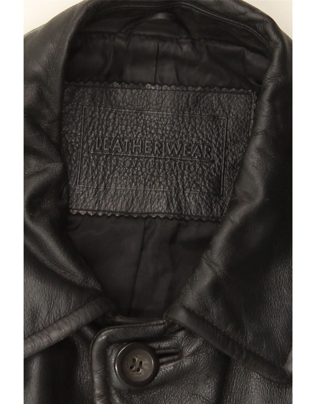 Vintage herre læderjakke UK 40 Stor sort læder