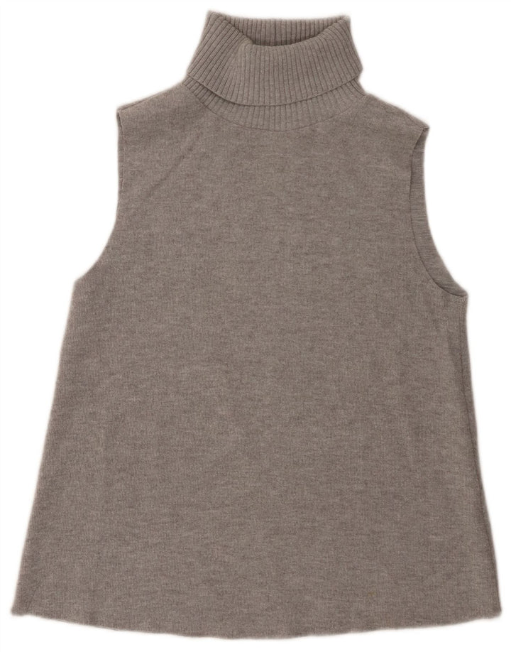 Zara Damevest Top UK 12 Medium Grå Polyester