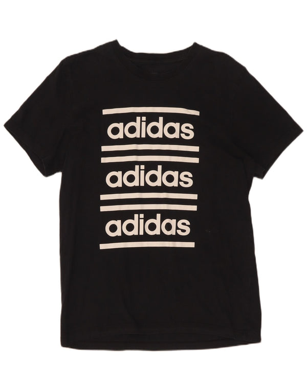 Adidas Herre grafisk T-shirt Top Medium Sort Bomuld