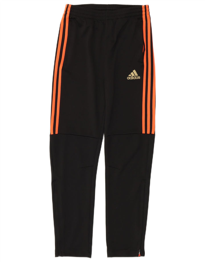 ADIDAS Boys Climalite træningsdragt bukser 13-14 år Stor sort polyester