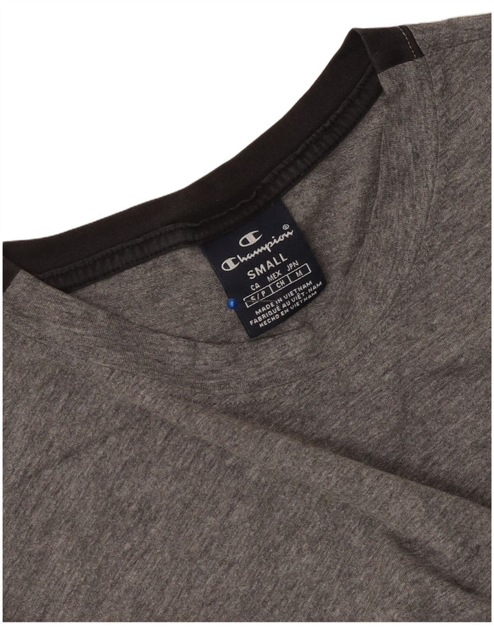 Champion Herre Grafisk T-Shirt Top Lille Grå Flecked