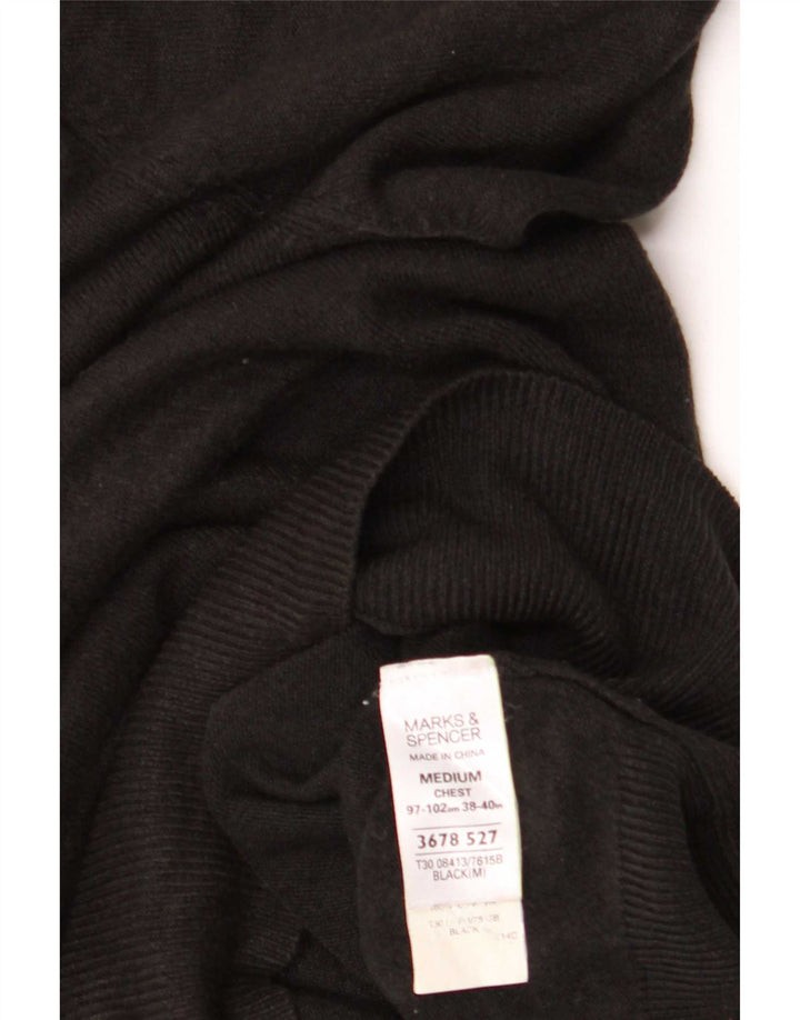 Marks & Spencer Herre Blue Harbor V-hals sweater Medium Sort