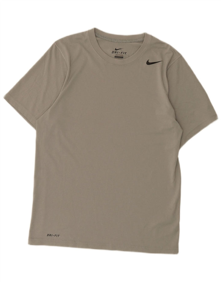 Nike herre Dri Fit T-shirt top lille grå polyester