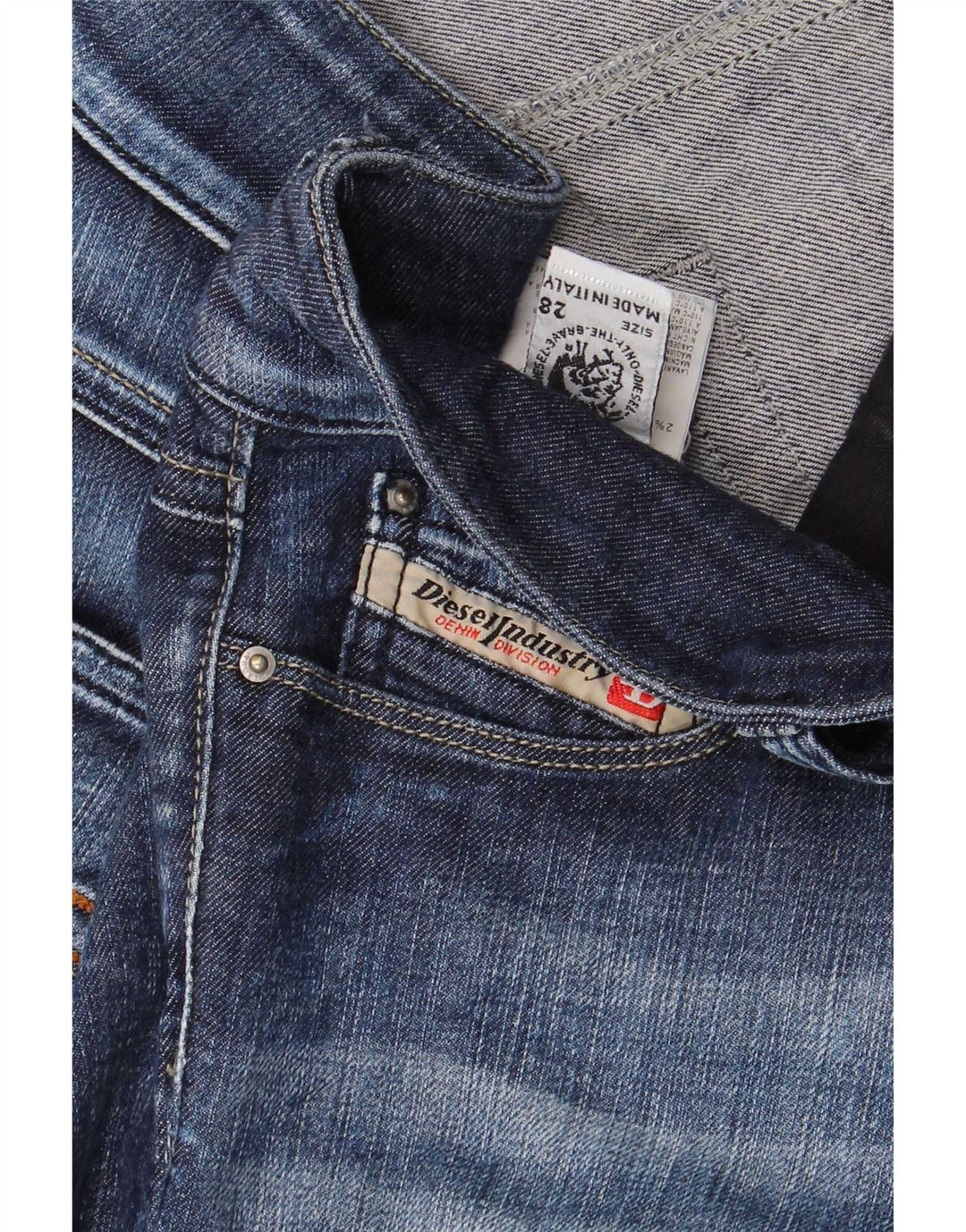 Diesel Dame Flared Jeans W28 L32 Blå Bomuld