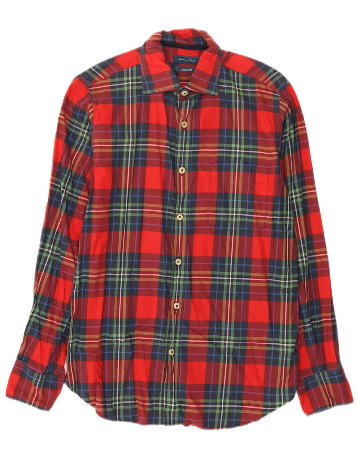 Massimo Dutti Herre Casual Fit skjorte Medium rød ternet