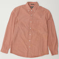 EDDIE BAUER Mens Classic Fit Shirt Medium Orange Pinstripe Cotton Vintage Eddie Bauer and Second-Hand Eddie Bauer from Messina Hembry 