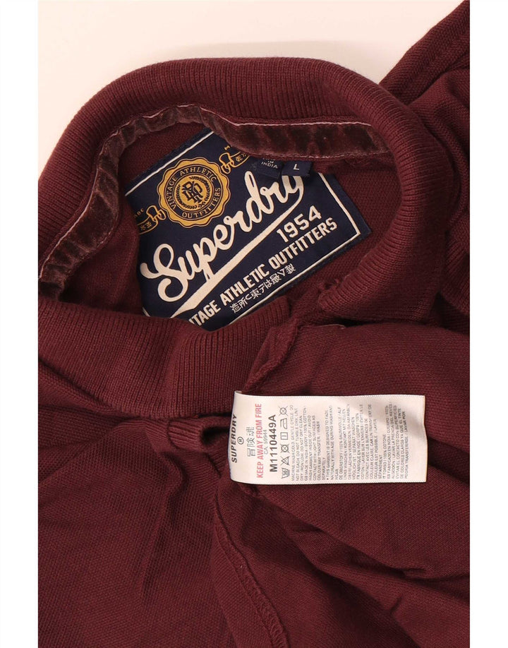 Superdry Polo Shirt til mænd Stor Bourgogne bomuld