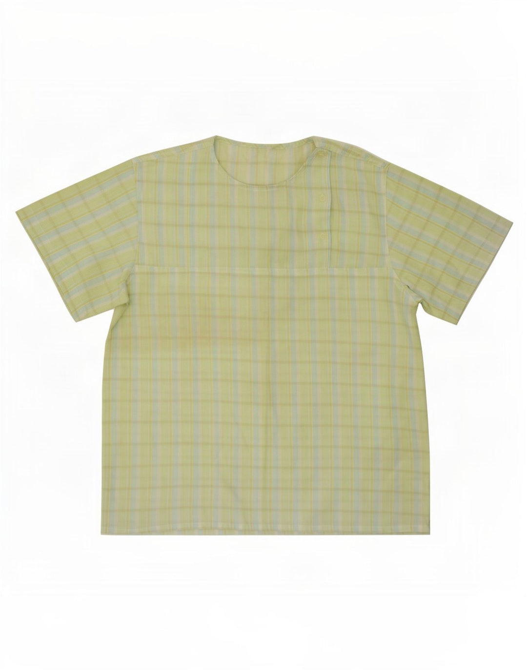 Vintage damebluse Top UK 14 Medium Green Plaid