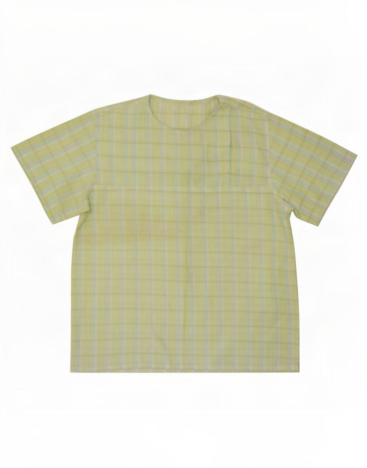 Vintage damebluse Top UK 14 Medium Green Plaid