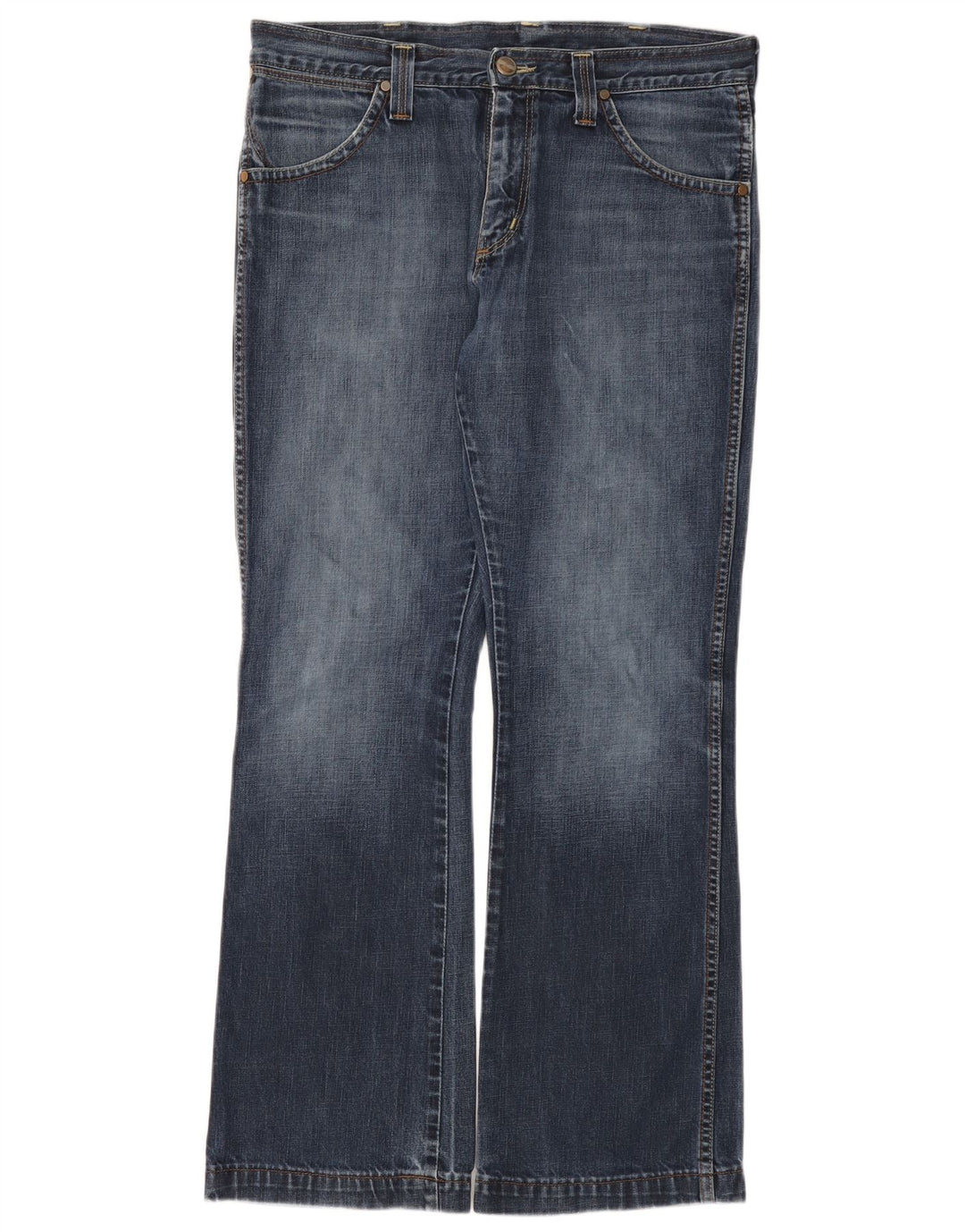 Wrangler Herre Dayton Bootcut Jeans W34 L32 Blå Bomuld