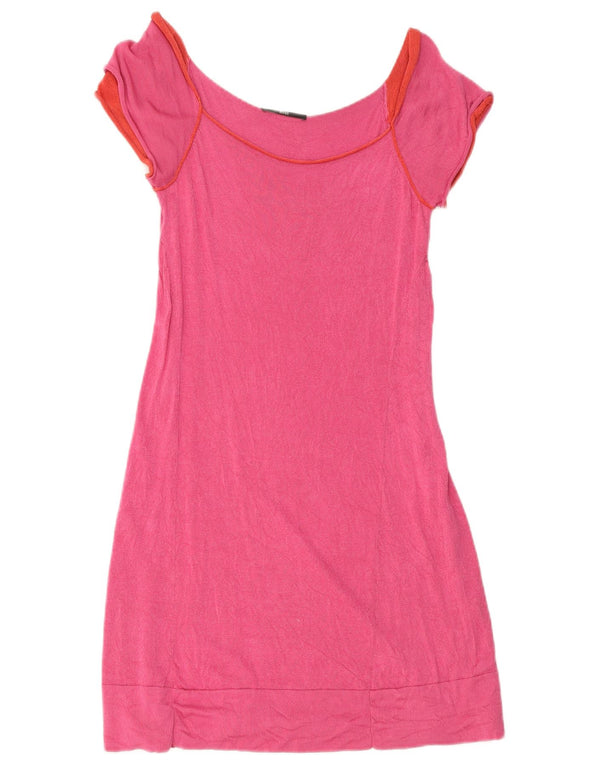 Hugo Boss Dame Skede Kjole UK 8 Lille Pink