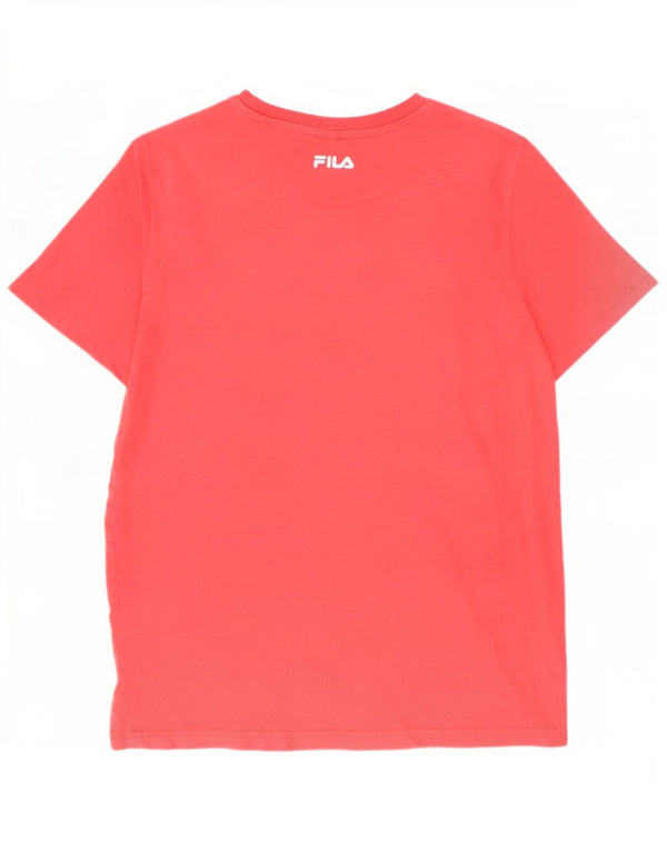 Fila Boys Grafisk T-Shirt Top 13-14 År Pink Bomuld