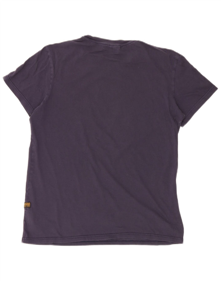 G-Star Herre grafisk T-shirt Top Stor marineblå bomuld