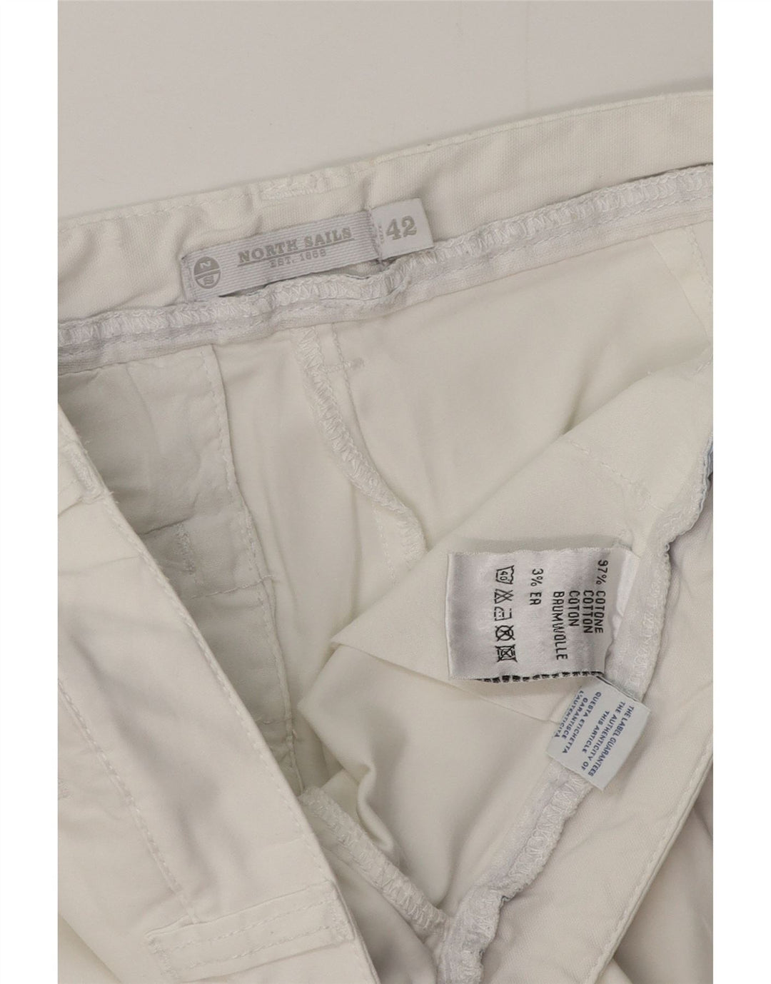 NORTH SAILS Dame Straight Cropped Trousers EU 42 Large W32 L24 White