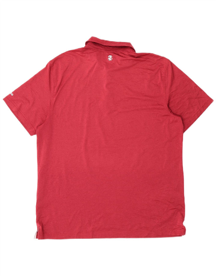 Izod Herre Golf Polo Shirt Stor rødstribet polyester
