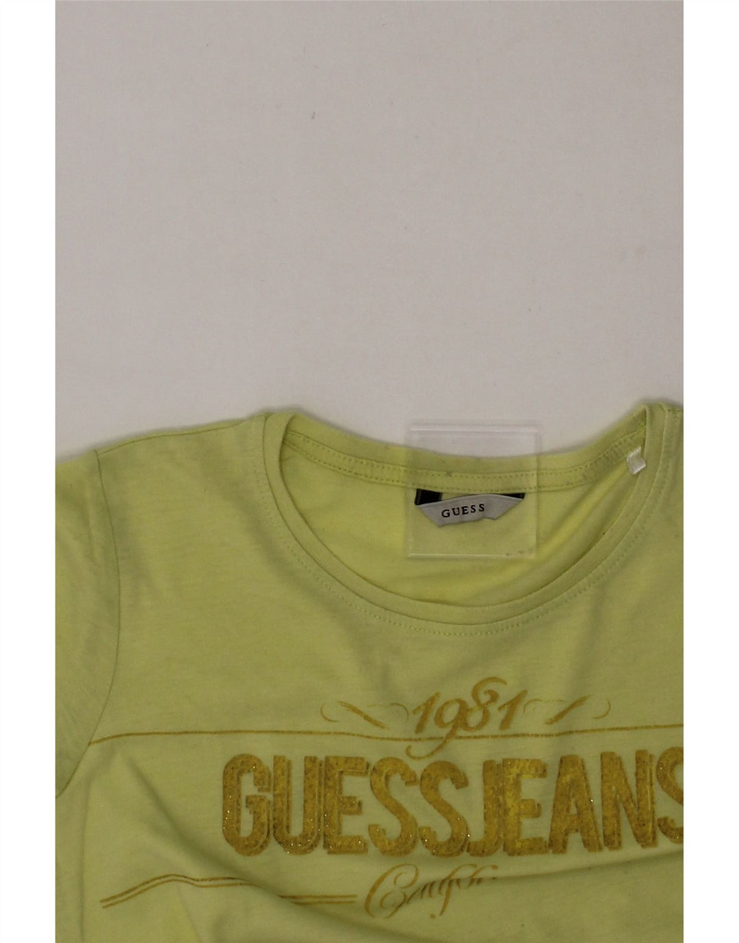 GUESS Boys Graphic T-Shirt Top 9-10 Years Green Vintage Guess and Second-Hand Guess from Messina Hembry 