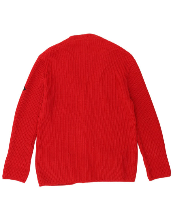 Jean Jacques Herre Cardigan Sweater IT 50 Medium Rød Uld