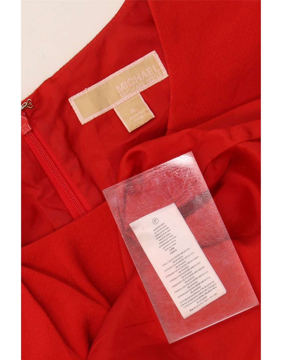 MICHAEL KORS Womens Sheath Dress US 4 Small Red Polyester Vintage Michael Kors and Second-Hand Michael Kors from Messina Hembry 