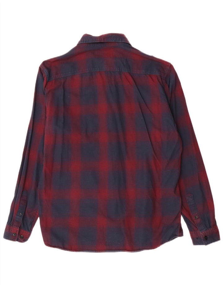 Jack & Jones herre flannelskjorte stor marineblå plaid bomuld