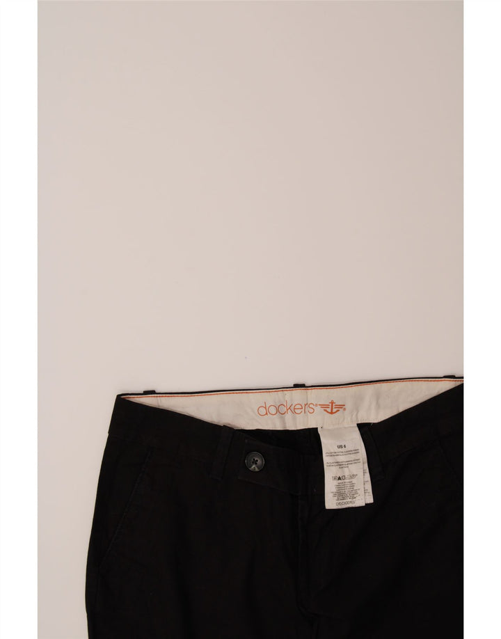 DOCKERS Womens Straight Suit Trousers US 6 Medium W30 L26 Black Cotton Vintage Dockers and Second-Hand Dockers from Messina Hembry 