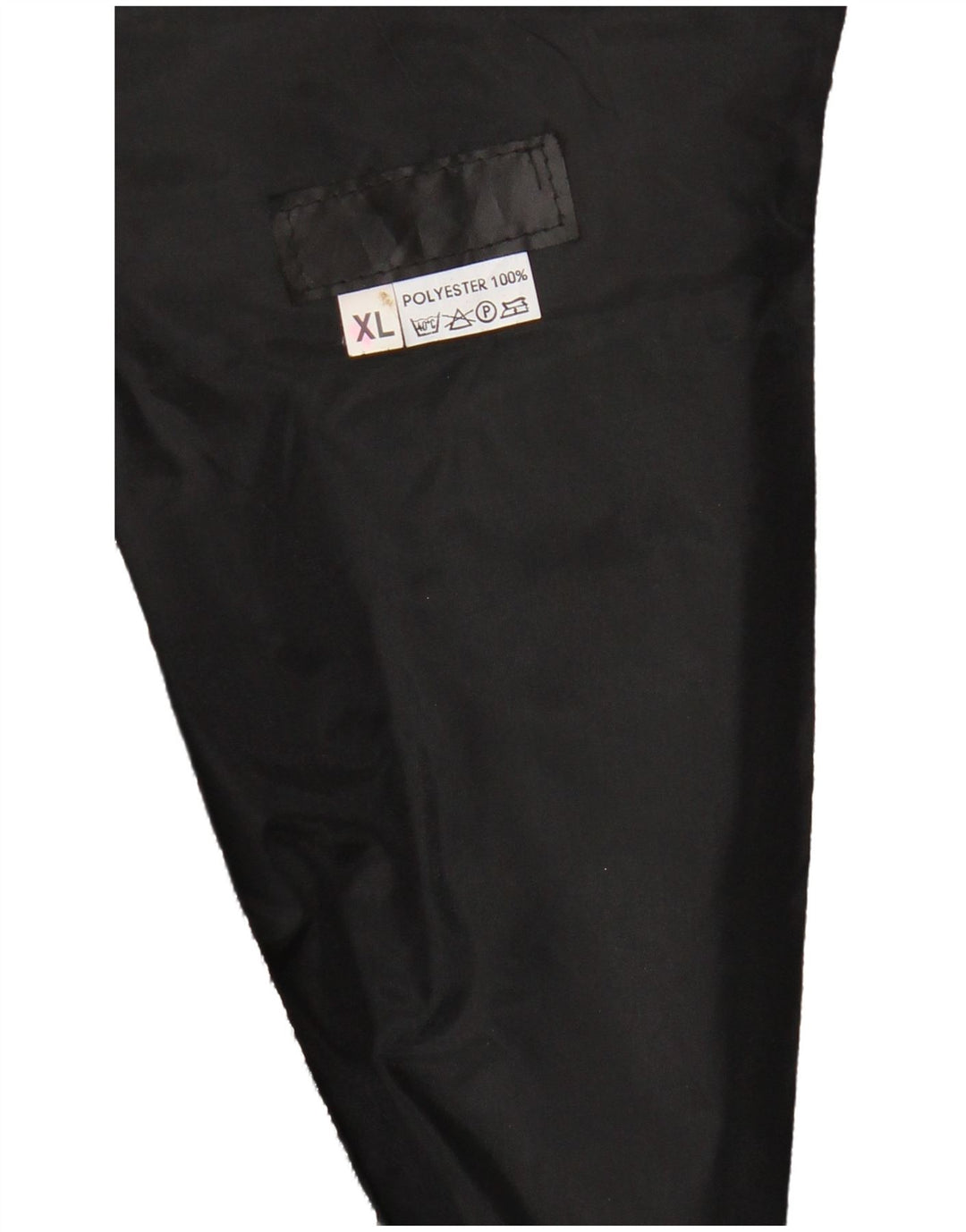 VINTAGE damevest UK 18 XL sort blomstret polyester