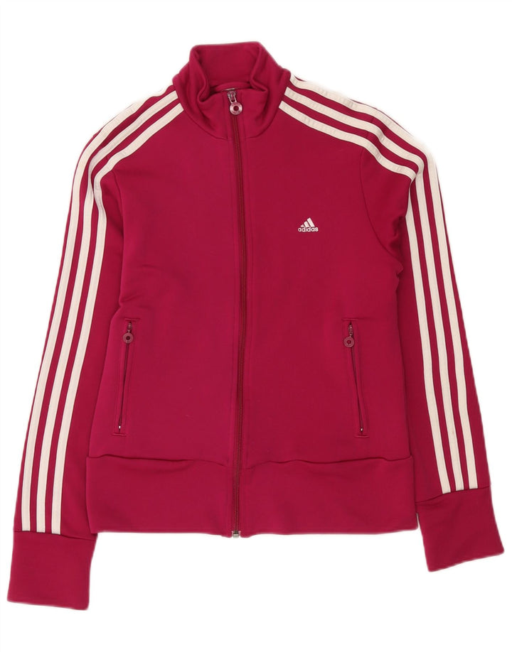 Adidas træningsdragt topjakke til kvinder UK 14 Medium Pink Polyester