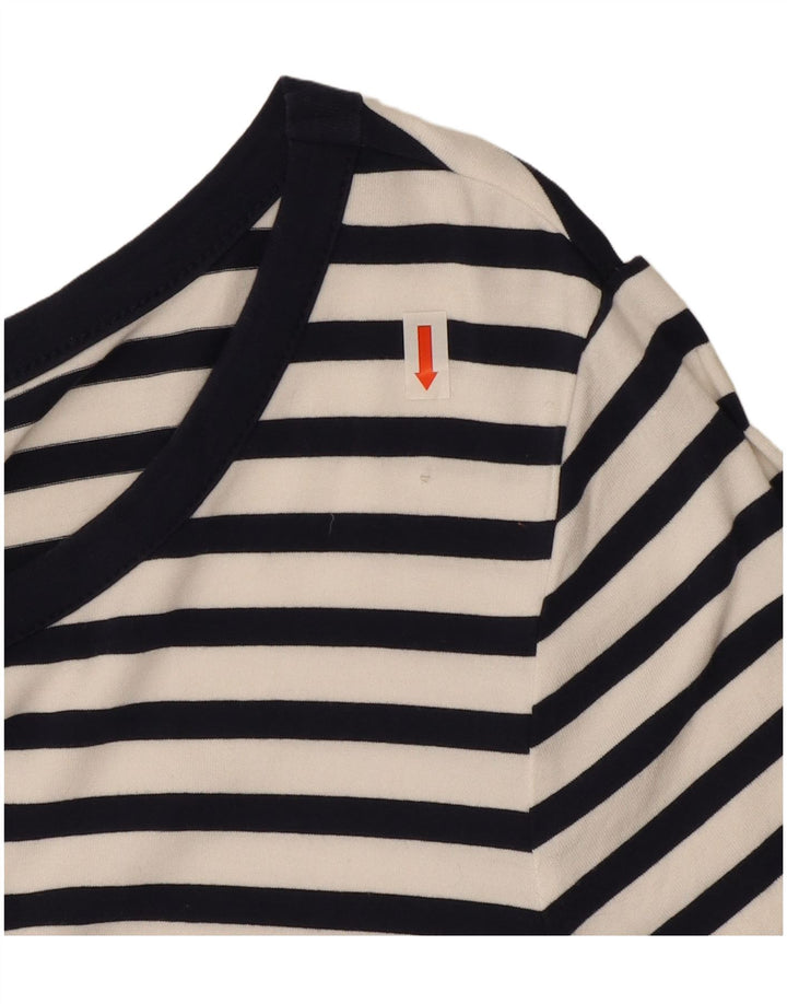 Marks & Spencer Dameskedekjole UK 12 Mellem marineblå stribet viskose