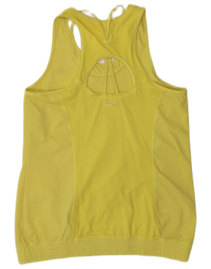 Adidas Dame Climacool Vest Top UK 16/18 Stor Gul Polyamid