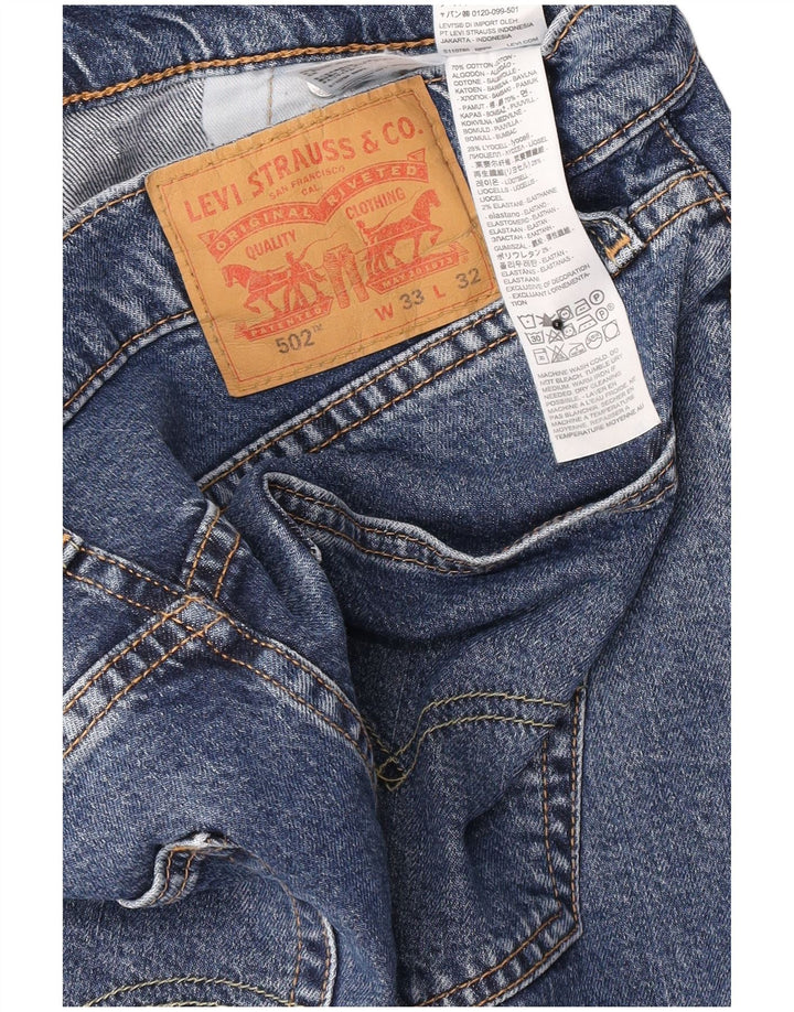 Levi's Herre 502 tilspidsede jeans W33 L29 blå bomuld