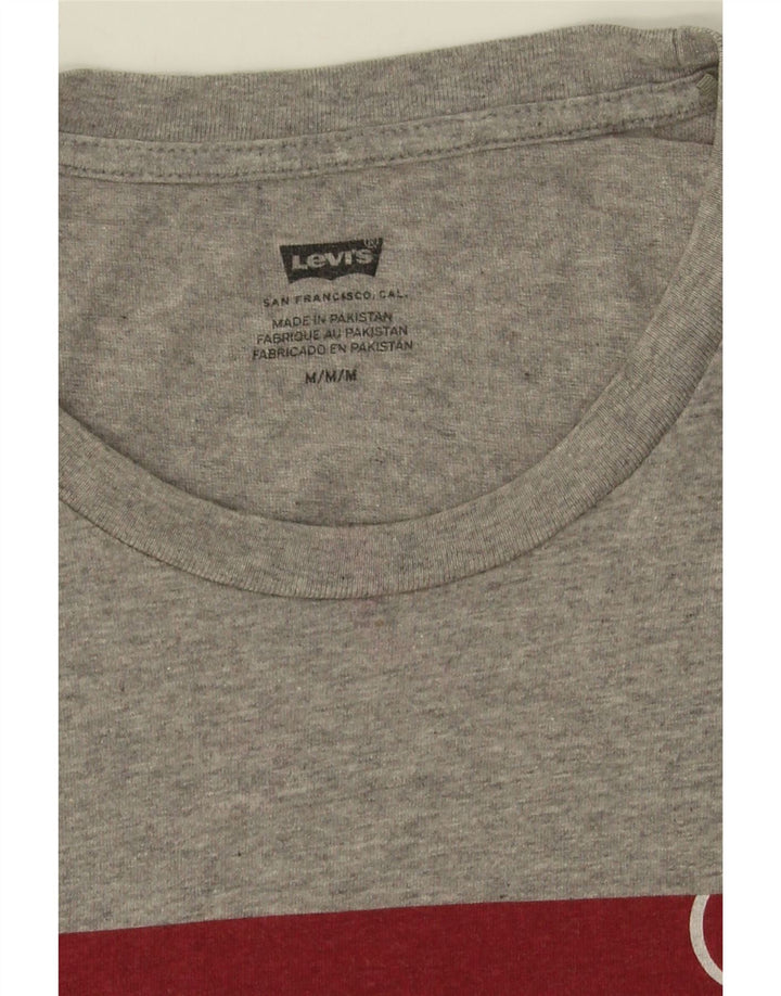LEVI'S Mens Graphic T-Shirt Top Medium Grey Cotton Vintage Levi's and Second-Hand Levi's from Messina Hembry 