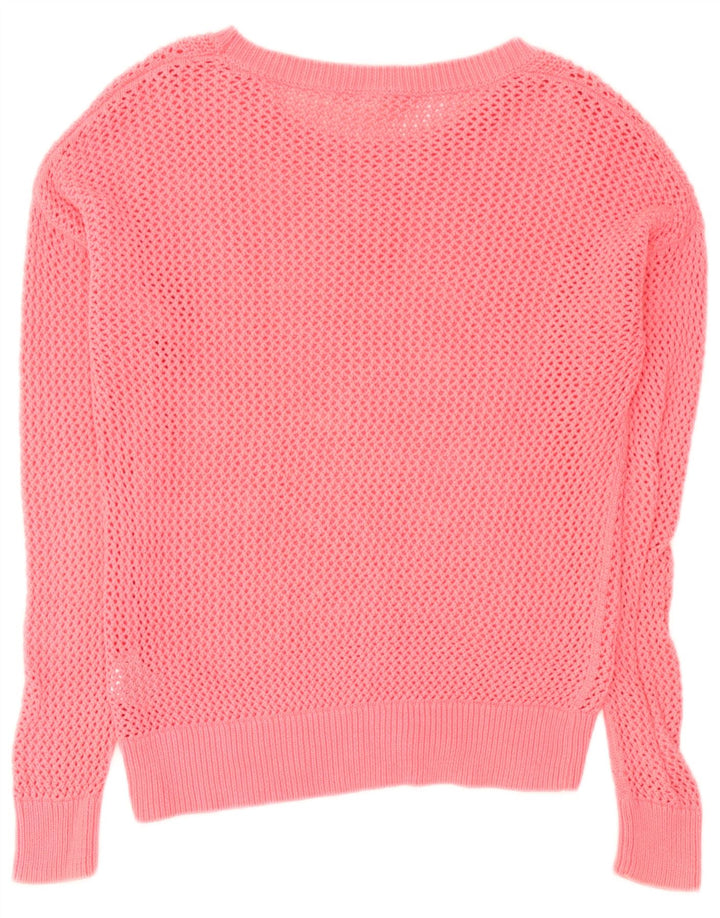 Gap Womens Oversized Oversized Boat Neck Jumper Sweater UK 10 Small Pink