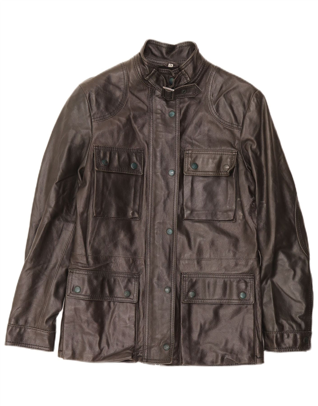 Suprema Dame Læderjakke IT 42 Medium Sort Læder