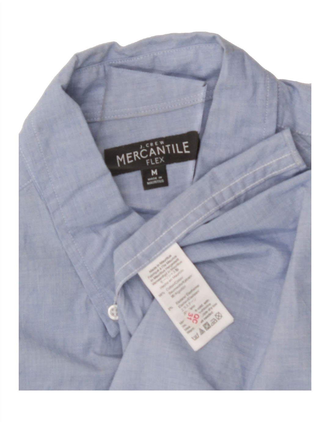 J. CREW Mens Mercantile Flex Shirt Medium Blue Cotton Vintage J. Crew and Second-Hand J. Crew from Messina Hembry 