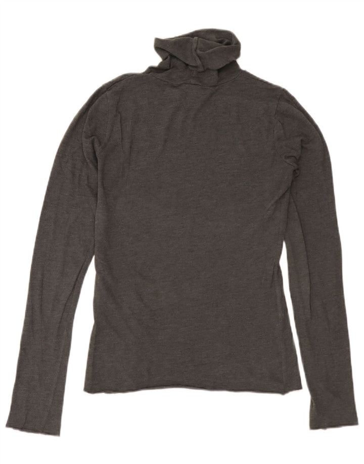 Zara Dame Roll Neck Top Langærmet UK 12 Medium Grey