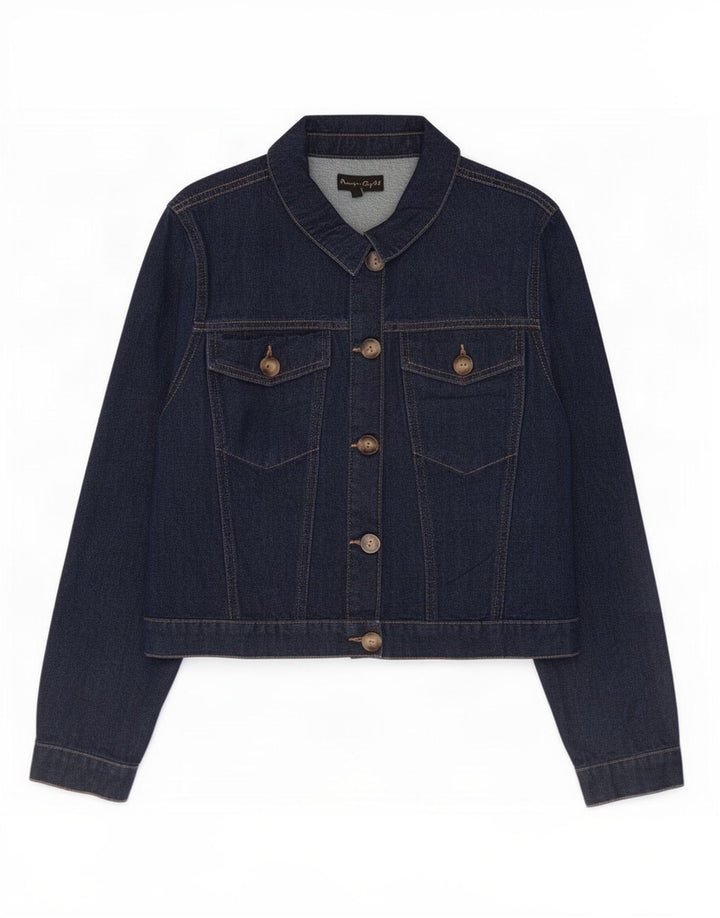 Phase Eight Womens Crop denimjakke UK 14 Stor marineblå bomuld