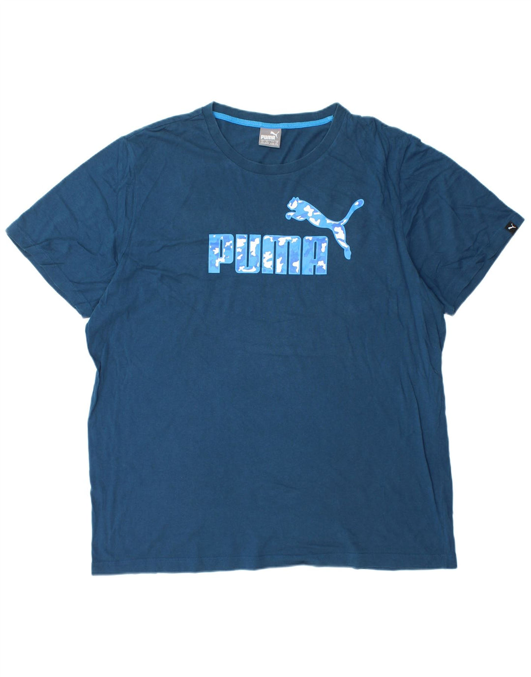 PUMA Grafisk T-shirt top til mænd 2XL marineblå