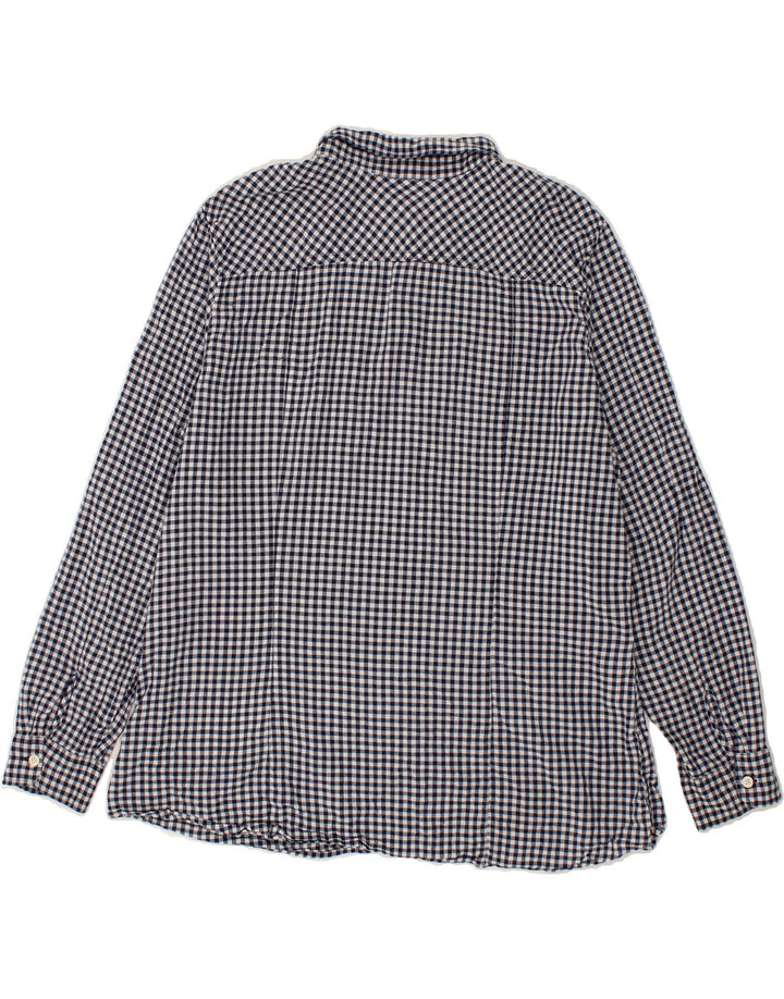 EDDIE BAUER Womens Shirt UK 18 XL Navy Blue Gingham Cotton Vintage Eddie Bauer and Second-Hand Eddie Bauer from Messina Hembry 