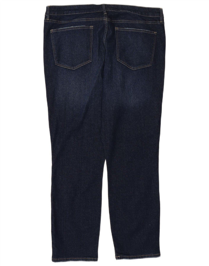 TOMMY HILFIGER lige højtaljede jeans til kvinder US 16 2XL W38 L28 Marineblå