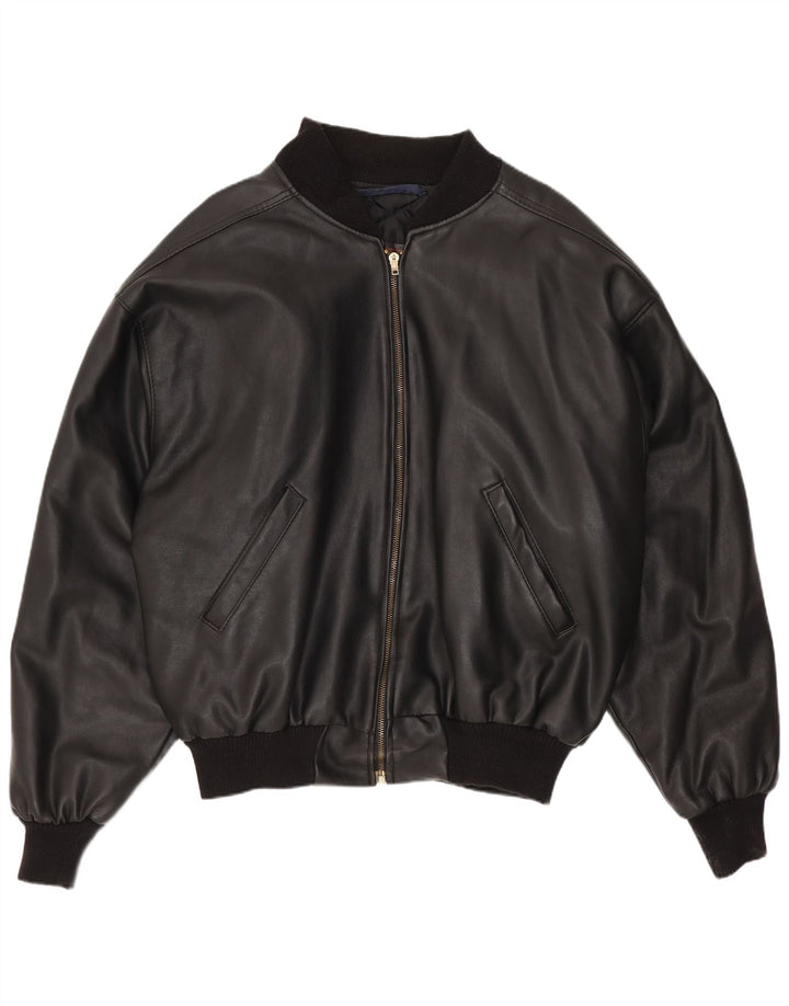 Vintage herre læderjakke UK 42 XL Sort