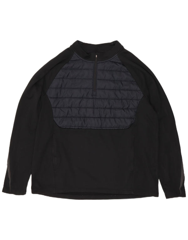 Nike Herre Therma-Fit Pullover med lynlås-hals Træningsdragt Top XL Sort Sports