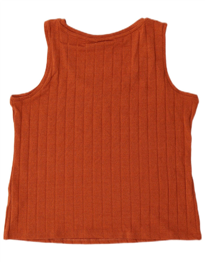 Marks & Spencer Damevest Top UK 22 3XL Orange Polyester