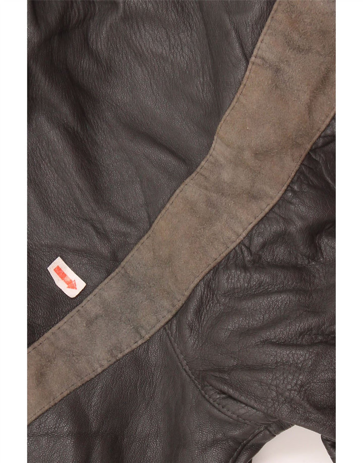 Lavorazione Artigiana Damejakke IT 44 Medium Grey Colourblock Læder