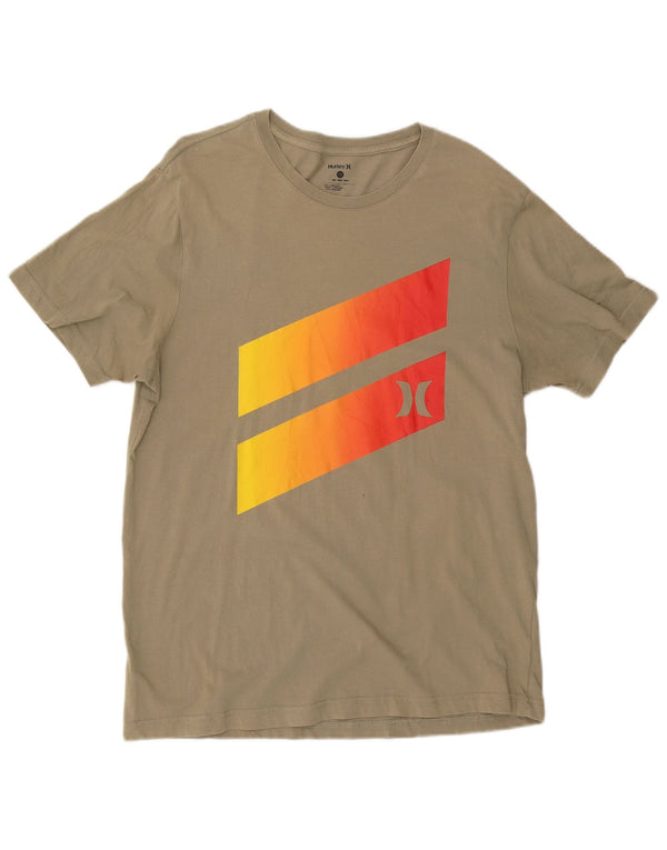 Hurley Herre Grafisk T-Shirt Top Stor Khaki