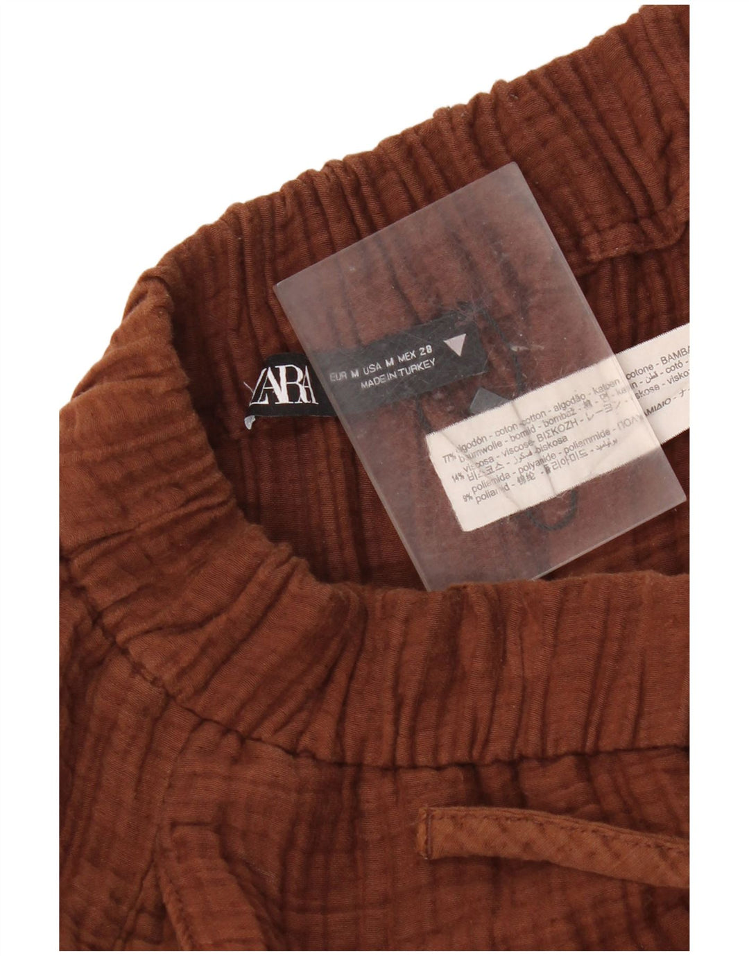 Zara Dame Slim Casual Bukser Medium W28 L28 Brun Bomuld